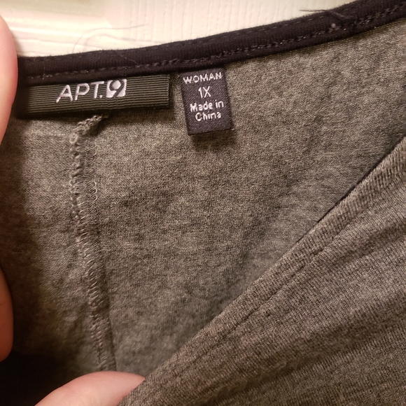 ♥️Apt9 Grey& black Tunic 1X♥️ - Picture 4 of 4